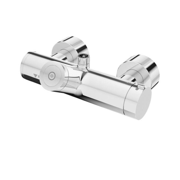 Schell Vitus Brause-Thermostat 016040699 CVD, Batteriebetrieb, verchromt, Duschanschluss oben