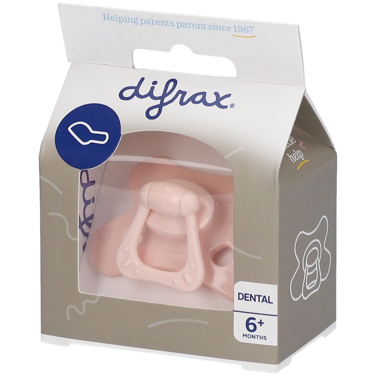 Difrax Fopspeen Dental Ring +6m 1 St Schnuller