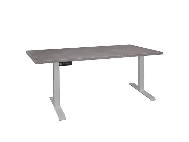 Schreibtisch Unieux VI 160cm Grau/Graphit Silber