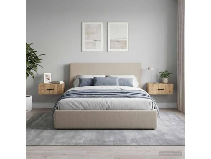 YUTAASU Wandmontierter Nachttisch 2 STK. Artisan-Eiche Massives Holz, Schubladen Und Fächer, Für Schlafzimmer, Wohnzimmer, Homeoffice