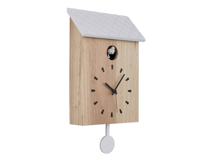 Globo Wanduhr, Braun, Schwarz, Weiss, Holz, 7.8x38x22 cm, CE, Dekoration, Uhr, Wanduhren