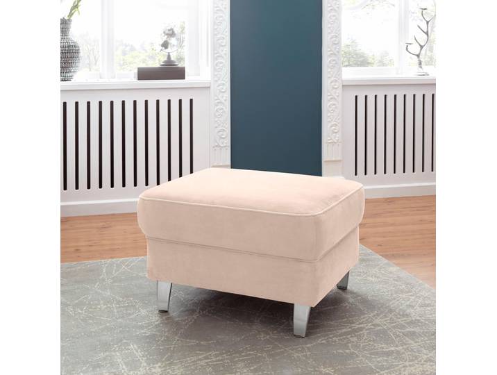 Hocker SIT & MORE Texel , beige (creme), B:75cm H:47cm T:63cm, Kunstleder SOFTLUX;Luxus-Microfaser ALTARA NUBUCK (100% Polyester);Struktur (100% Polyester), Hocker, Hocker