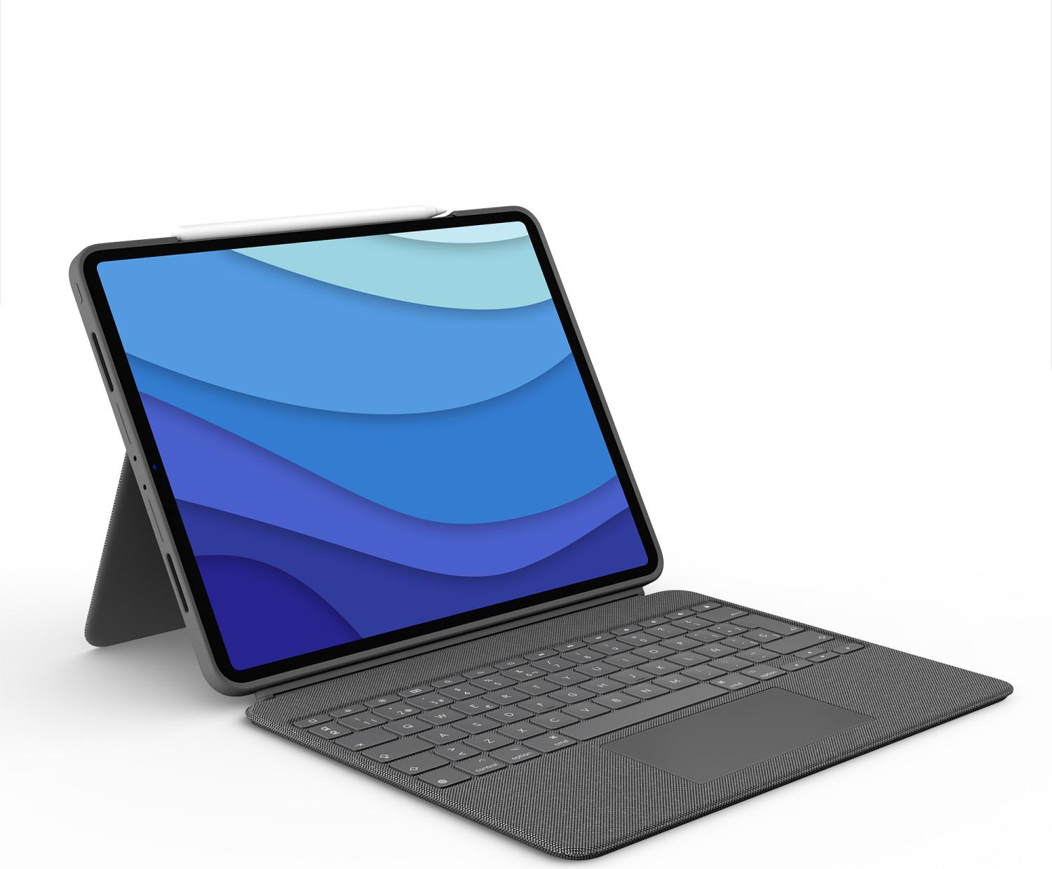 Logitech Combo Touch, QWERTY, Spanisch, Trackpad, 1,9 cm, 1 mm, Apple