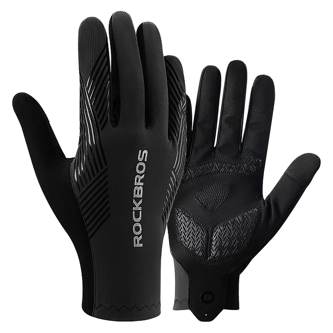Rockbros cycling gloves spring/summer/autumn, full, size: XXL - black (XXL) (8386824304749)