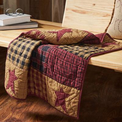 VHC Brands Connell Quilted Lap Throw 30Wx30L