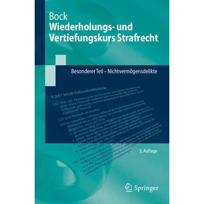 Wiederholungs- und Vertiefungskurs Strafrecht, Taschenbuch von Dennis Bock, Springer Berlin, 978-3-662-68022-3