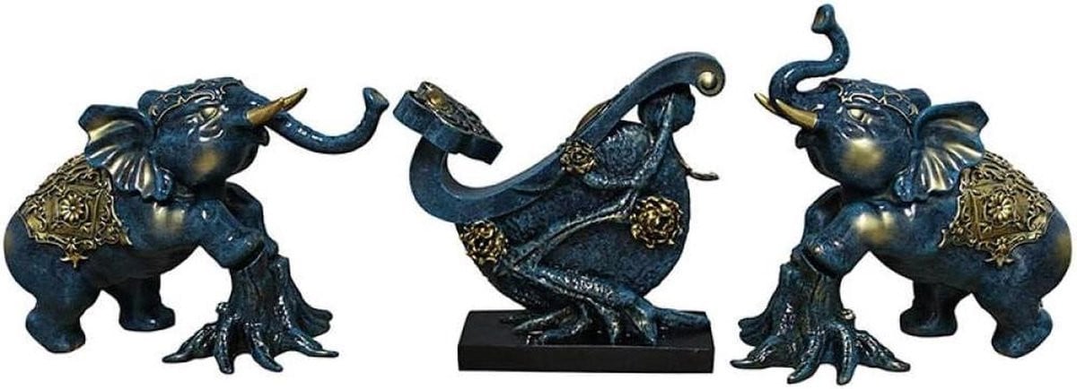 Handgemaakte Olifant Beeldjes van Hars voor Woonkamer Decoratie