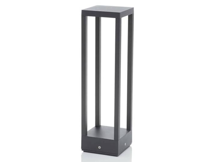 Lucande LED Borne Eclairage Exterieur Carlota (Moderne) en Noir Aluminium (1 lampe\,à)\, Lumineuse Luminaire Lampe Jardin Led