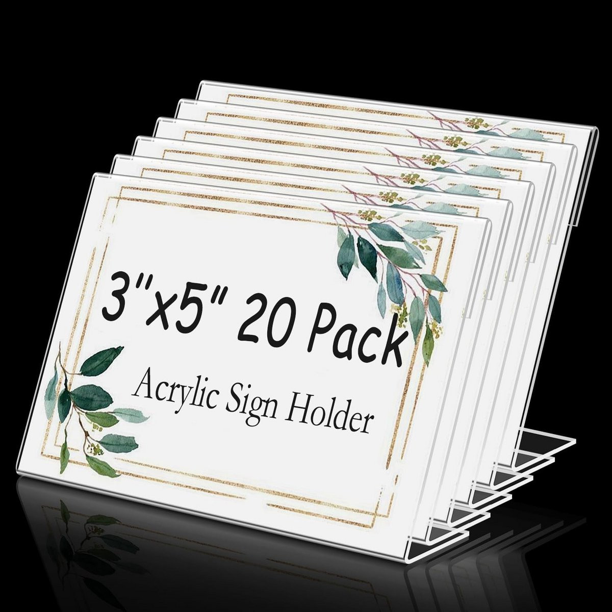 Transparante acryl displayhouder voor prijsstickers en naamkaartjes, 7x5 inch