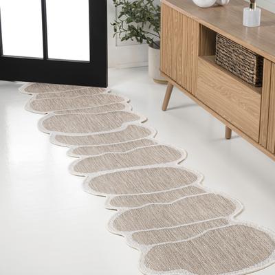 JONATHAN Y Jasper Modern Rustic Abstract Indoor/Outdoor Shaped Area Rug