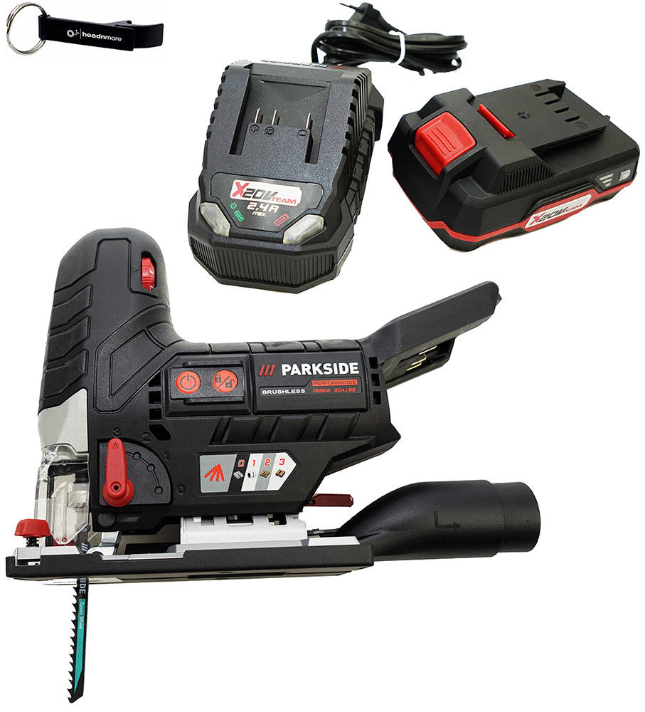 PARKSIDE PERFORMANCE 20V accu-schroefzaag PSSPA 20-Li inclusief 2 Ah accu en 2,4 A oplader