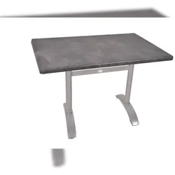 DELUKE Bistrotisch ACHE 110x70cm Rechteckig Schwarz Holz Cafétisch Bartisch Gartentisch Outdoor-Esstisch