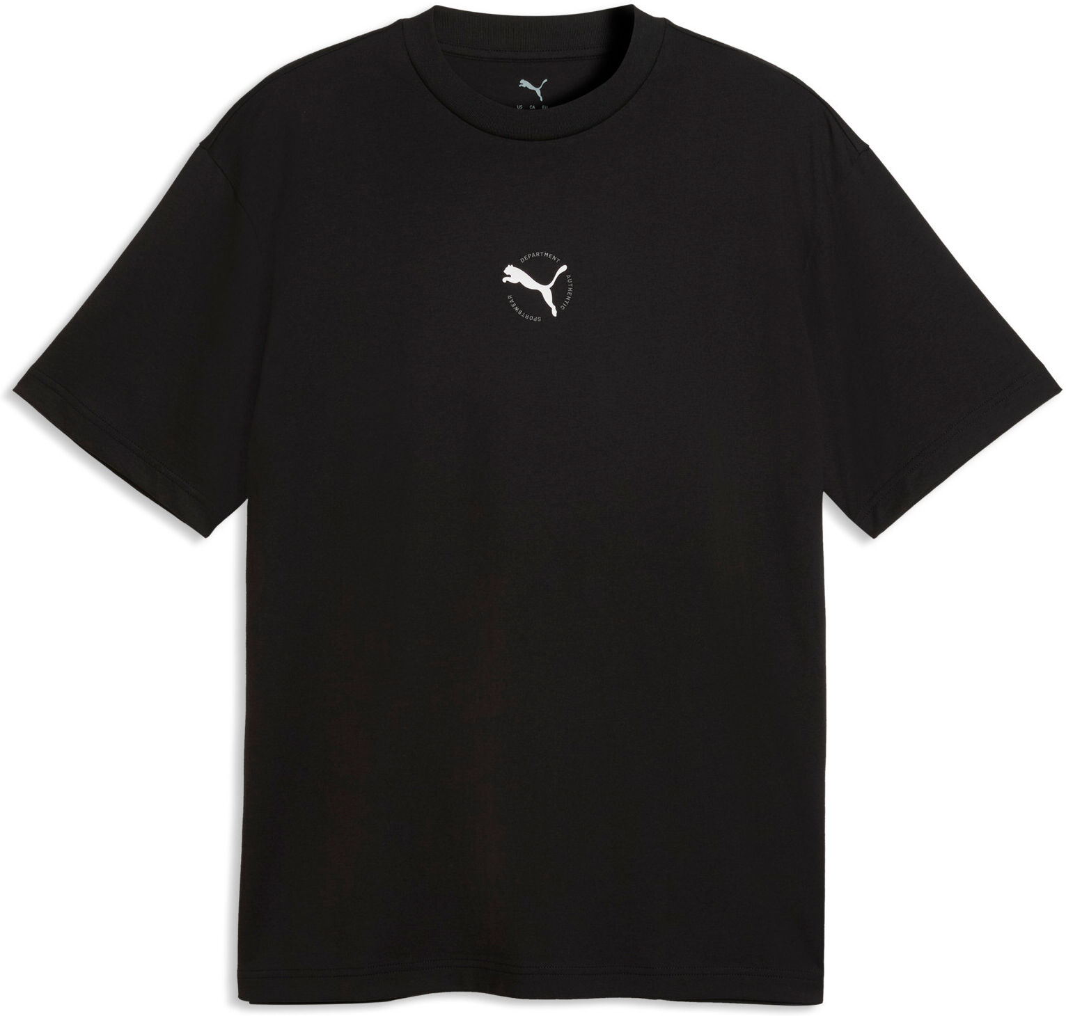 T-Shirt PUMA "SPORT RELAXED GRAPHIC TEE", Herren, Gr. S, puma schwarz, Jersey, Obermaterial: 100% Baumwolle, bedruckt, relaxed fit normal, Rundhals, Shirts T-Shirt, für Erwachsene, mit Rundhalsausschnitt, Relaxed Fit puma schwarz S