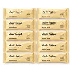 VILGAIN Energieriegel Flapjack Erdnussmus 60g | 10 Riegel Box