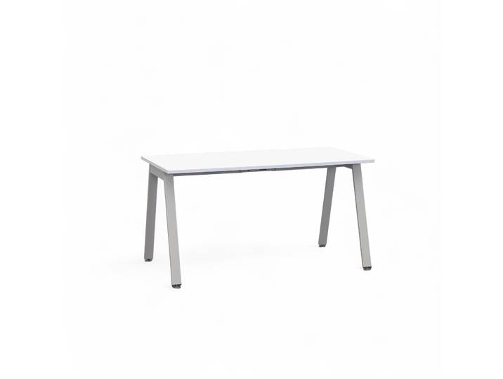 Bürotisch Tradingzone Sem 140x70 cm, Weiss/Silbergrau, Rechteckig, Neu, Tisch - Hochwertig & langlebig