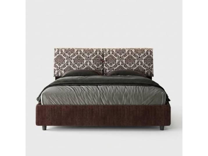 Polsterbett mit Bettkasten 160x190 Stoff Mados Giada Agata - Braun