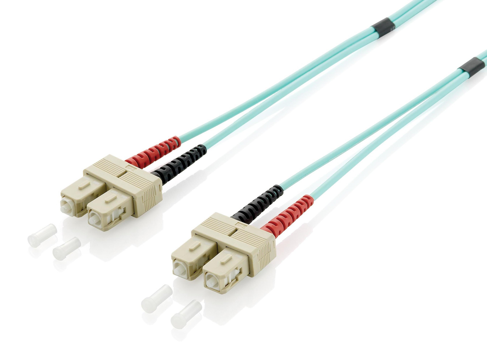 Equip LWL Patchkabel SC naar SC 30,00 m Multimode Duplex OM3 Turq