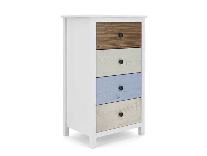 Kommode Holz MAGDA 46 x 80 cm weiss