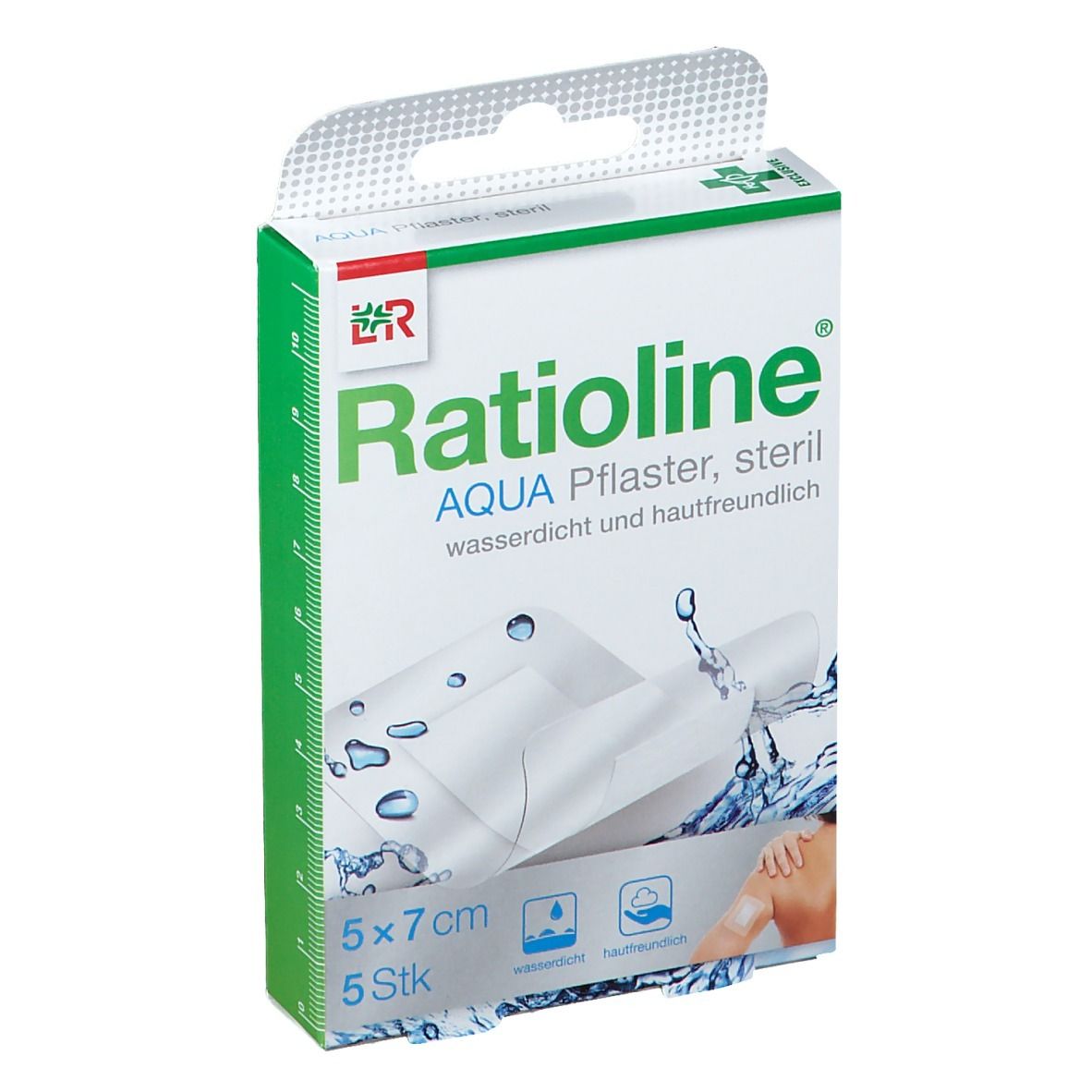 Ratioline aqua Duschpflaster Plus 5x7 cm steril 5 St Pflaster