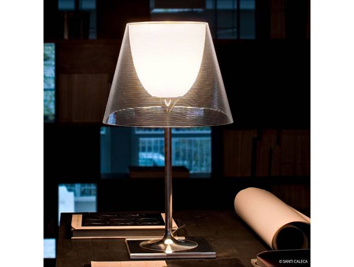 KTribe T2 Tischleuchte Transparent - Flos - Wohnzimmer - Design - Kunststoff - Mit Schirm