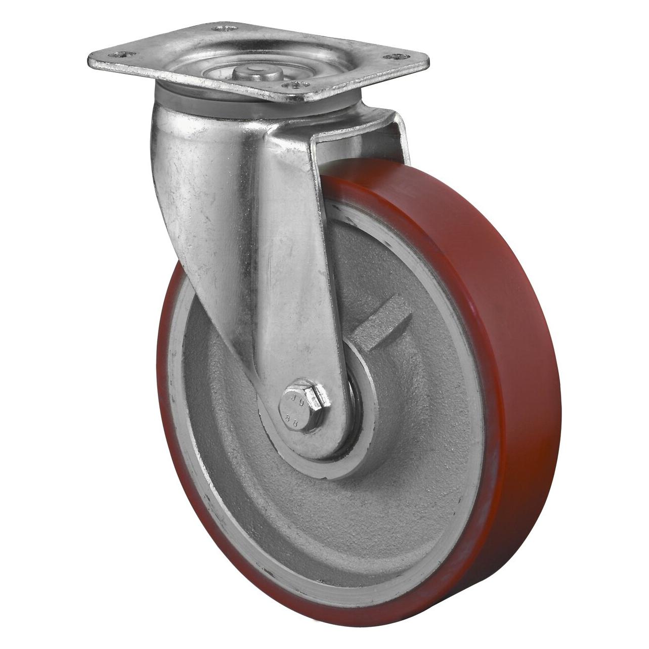 BS Rollen Schwerlast-Lenkrolle L600.C10.125 Rad Ø 125mm Guss-Polyurethan Tragkraft 550kg (228235)