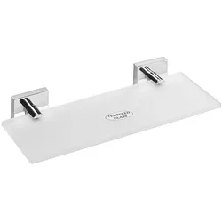 Brillantbad META Glasablage Messing Chrom poliert 300x55x130 mm für Bad & Küche >> zum Bohren