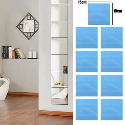 Inspire Essentials 3D Acrylic Mirror Wall Stickers Reflective Oval Decor c