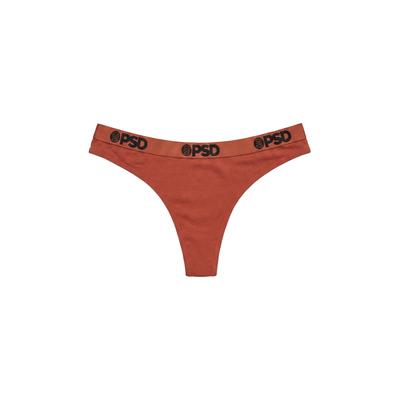 String PSD "PSD THONG SIENNA", Damen, Gr. L, braun (orange), 47% Baumwolle, 47% Modal, 6% Elasthan, Unterhosen String