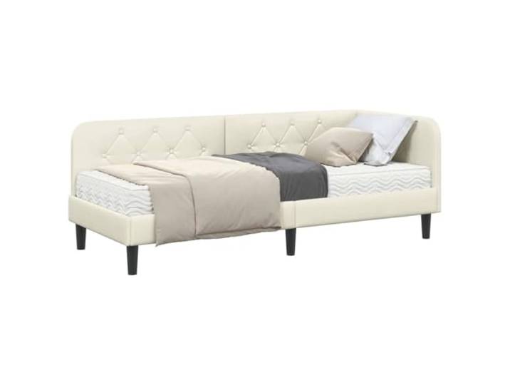 KTHLBRH Ecksofa, Samt, Creme, 80 x 200 cm Platzsparendes L-Design, weicher Premium-Stoff, für moderne Wohnzimmer