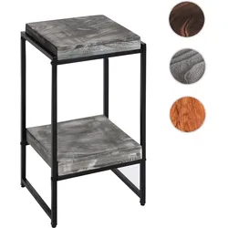 Blumentisch HWC-K71, Blumenregal Beistelltisch Pflanzregal, MVG-zertifiziert MDF Metall ~ dunkelgrau, 61cm