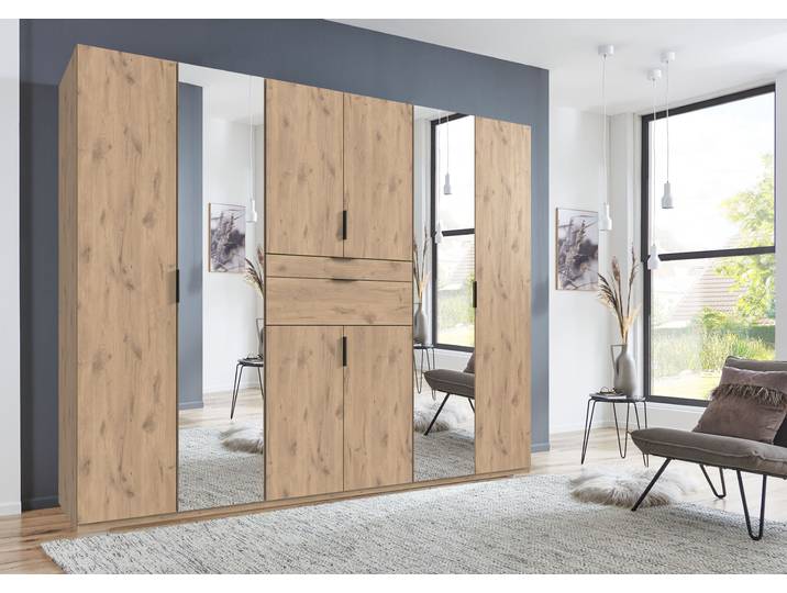 Drehtürenschrank Moldau 270cm Braun/Eiche Dekor