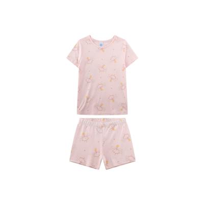 Schlafanzug SANETTA "Pyjama Schlafanzug Fee kurz Kids", Mädchen, Gr. 116, pink (rosa), Obermaterial: 50% Baumwolle CO. 50% Modal CMD., Homewear-Sets Schlafanzug
