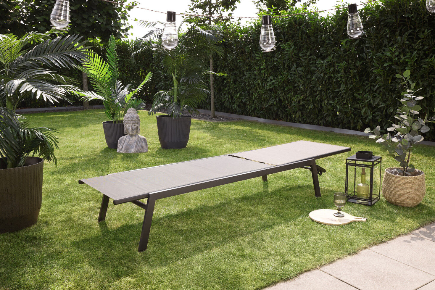 Primaster Gartenliege Lenno 200 cm Stahl