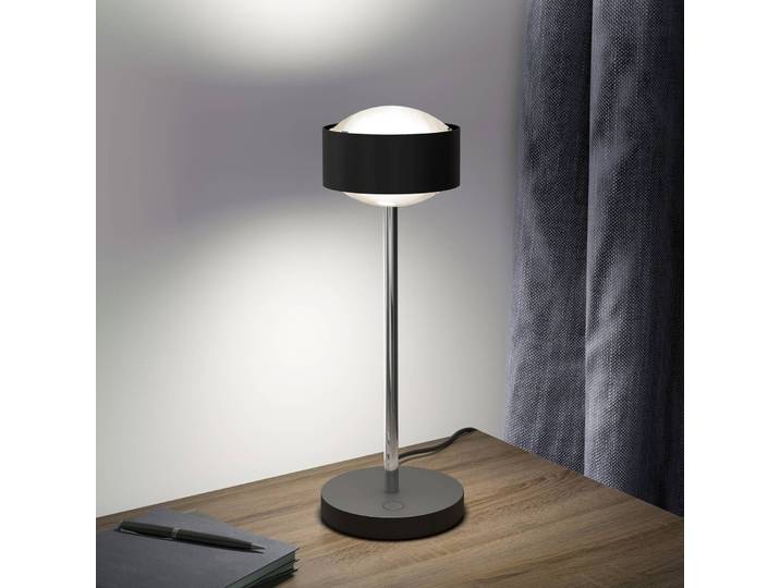 Top Light LED Tischlampe Puk! 120 Eye Table, dimmbar, schwarz, für Wohn- / Esszimmer, Aluminium, Modern, LED Tischlampe
