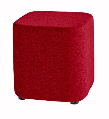 Nowy Styl Sitzhocker TAPA Square O Type, Schurwolle, B 450 x T 450 x H 470 mm, rot