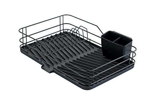 Maximex Afdruiprek zwart, 3-delig metaal, B: 43 cm, D: 10 cm, H: 31 cm