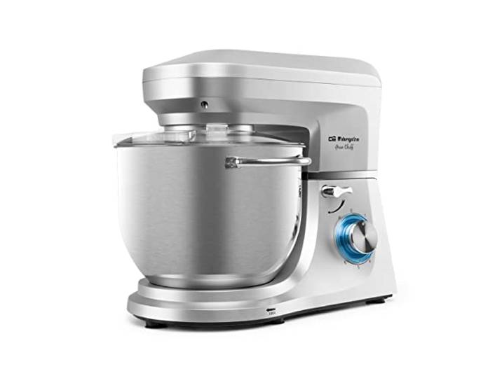 Orbegozo AM 8000 - Mélangeur\, 7 l\, 6 vitesses\, mouvement planétaire\, cuve en acier inoxydable\, tête inclinable\, moteur CA\, 1800 W