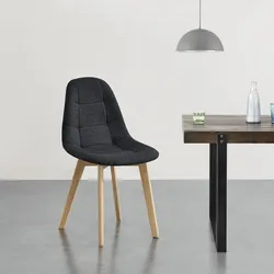 Esszimmerstuhl Kopparberg 2er-Set Schwarz en.casa