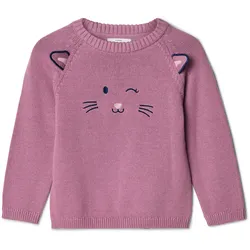Tchibo - Kinder-Strickpullover - Mädchen - Gr. 110/116 - hellrosa