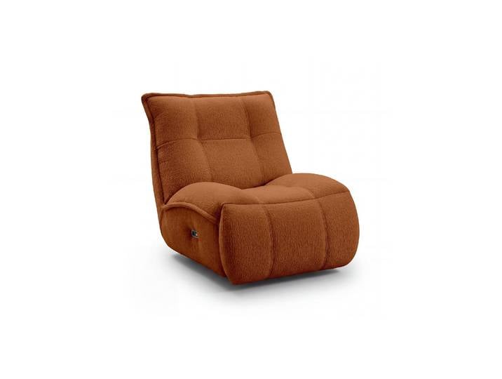 KING - Fauteuil relax pivotant - Velours, Rouille