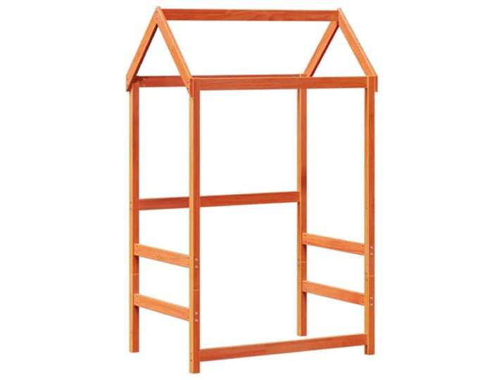 FDSAQOPT Dach für Wachsbraun 108x70x176,5cm Massivholz Kiefer Massivholz Kiefer, offene Seite, Wachsbraun, 108x70x176,5cm, nur Dach, Bett nicht enthalten