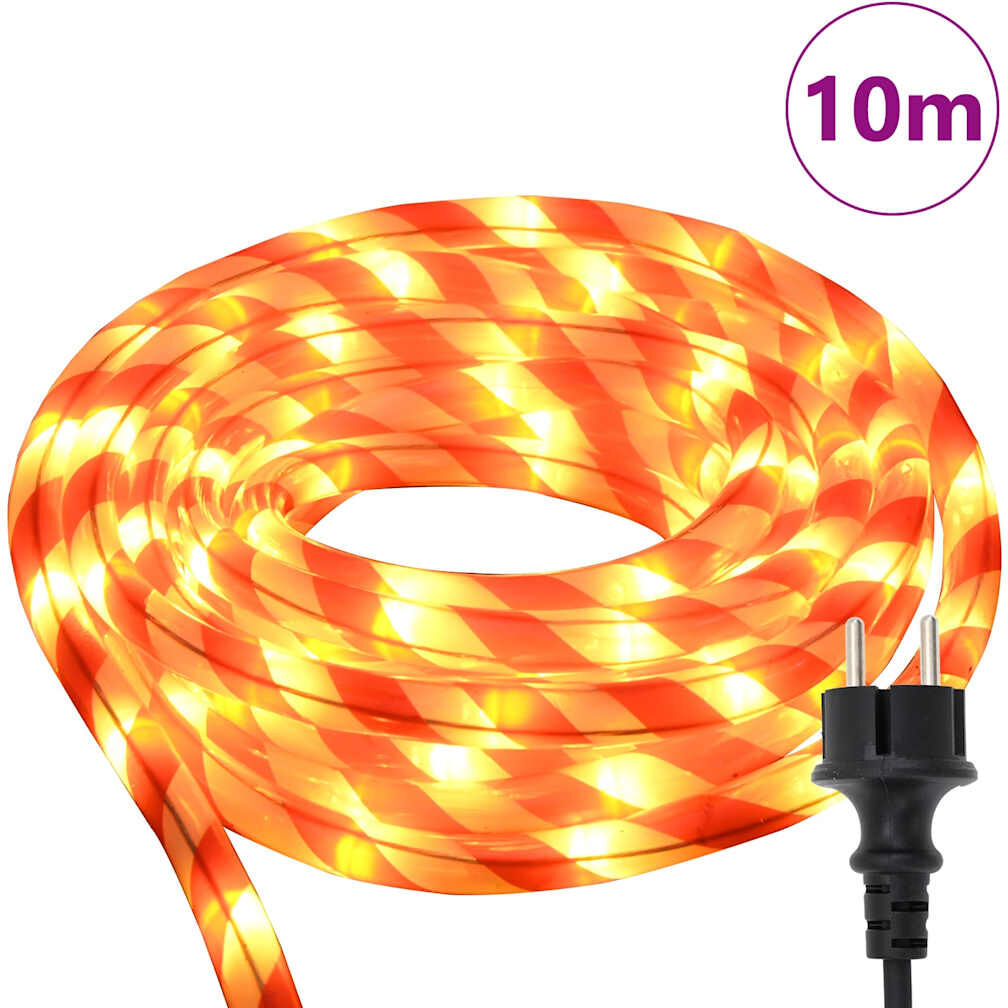 vidaXL Luz de cuerda con luces de cuerda Cálido 10 m PVC Blanco Cálido
