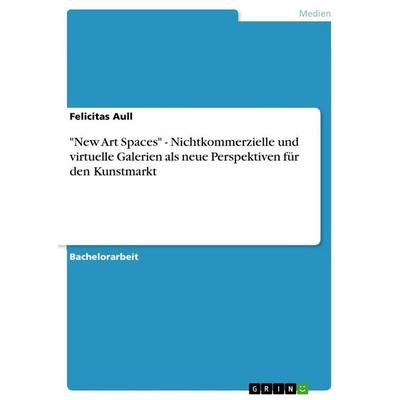 'New Art Spaces' - Nichtkommerzielle und virtuelle Galerien als neue Perspektiven für den Kunstmarkt, Taschenbuch von Felicitas Aull, GRIN,