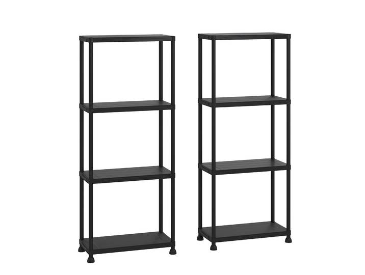 Schwerlastregal 2er Set schwarz 60 x 30 x 133 cm