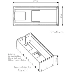 Neuesbad Wannenträger für Euroyal 170x75 06011