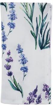 Saro Lifestyle "Cloth Table Napkins With Lavender Print (Set of 12) - 20"" x 20"""
