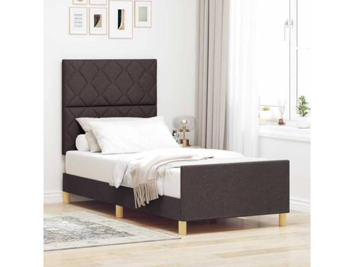 Massives Kiefernholz Modernes Minimalismus Bettgestell 200x200 cm Braun Bettrahmen Wachsbraun 200x200 cm Massives Kiefernholz Bettgestell mit Kopfteil Lattenrost Stabil Schlafzimmer