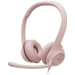 Logitech Kabelgebundenes H390-Headset - ROSE - USB (Kabelgebunden, USB-A), Office Headset, Rosa