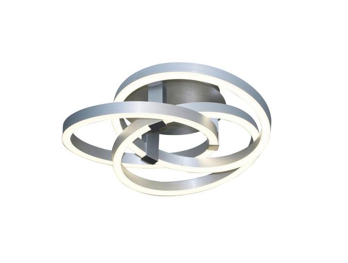 Näve Led-Deckenleuchte, Alufarben, Metall, Kunststoff, 18 cm, Farbtemperaturwechsler, Lampen & Leuchten, Innenbeleuchtung, Smart-Home-Lampen, Smart Home Deckenleuchten