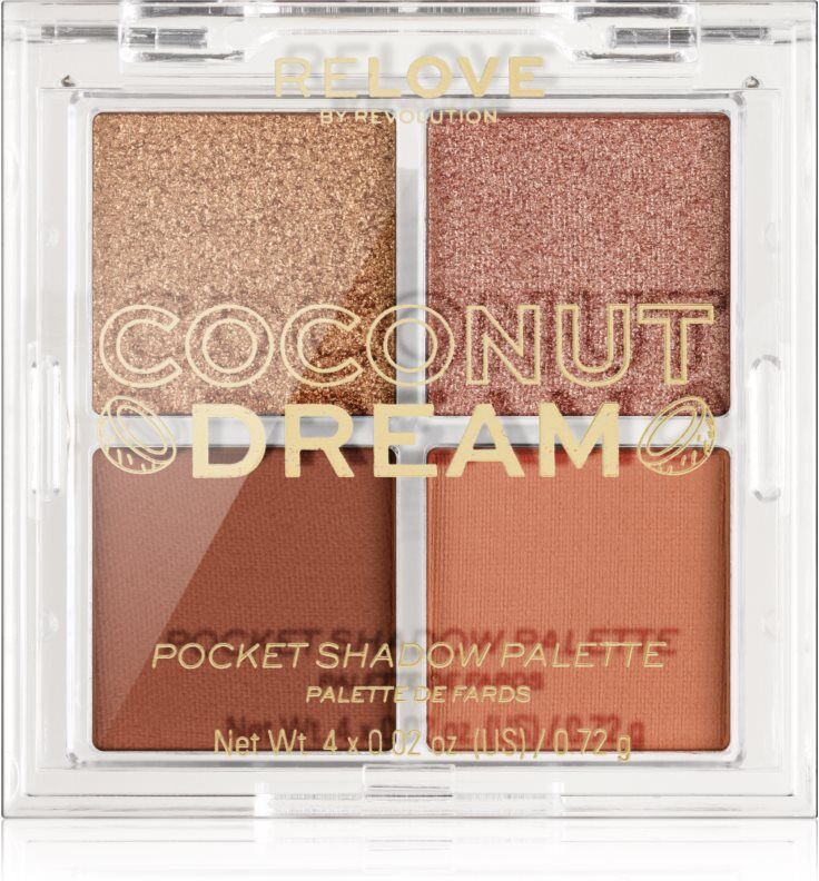 Revolution Relove Pocket Palette eyeshadow palette shade Coconut Dream 4x0.72 g